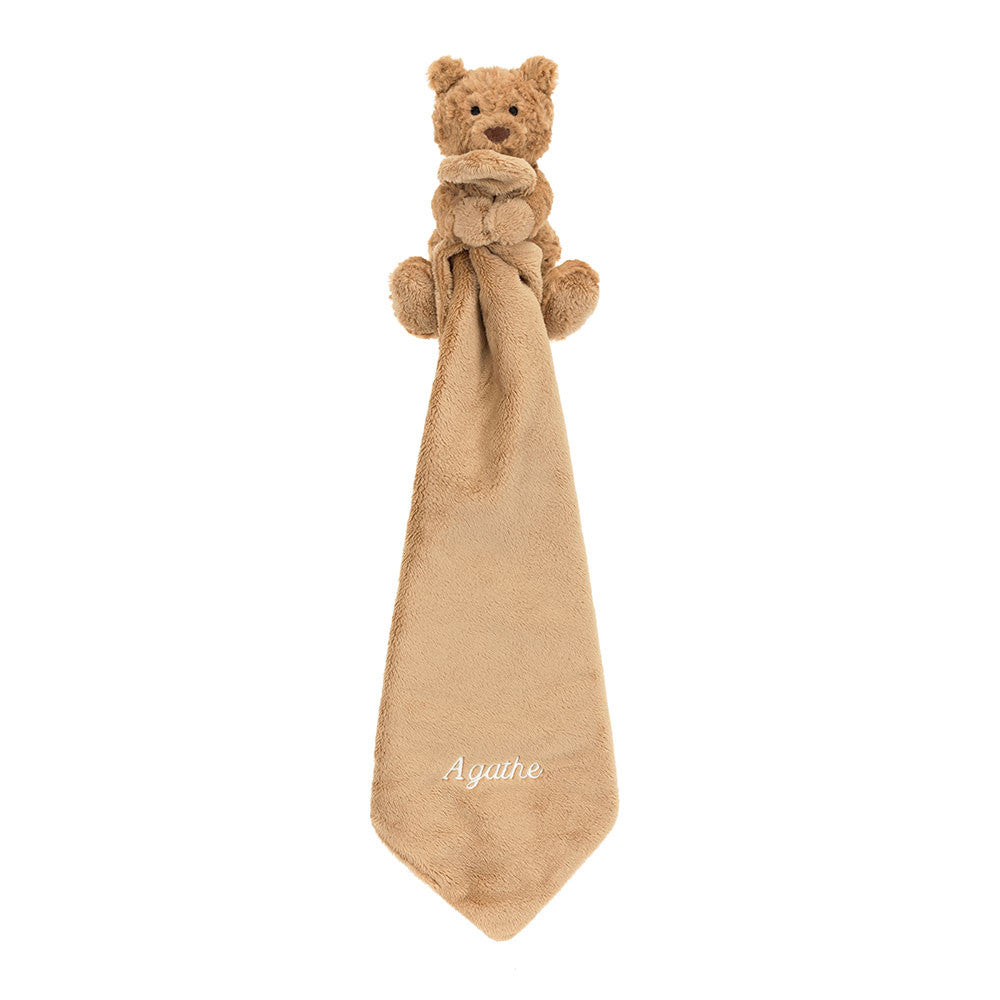 Jellycat Personalised Bartholomew Bear Soother Soft Toy Huggable Comfort