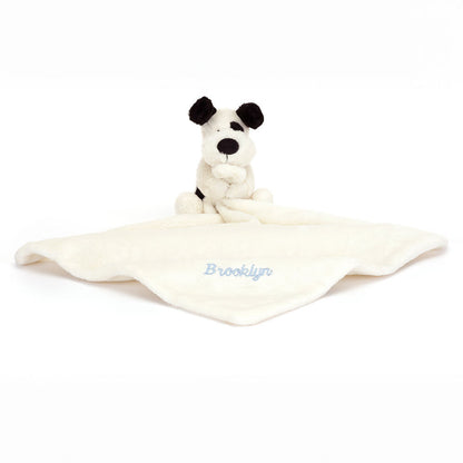 Jellycat Bashful Black & Cream Puppy Personalized Soother
