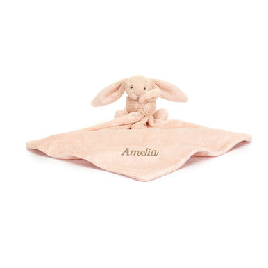 Jellycat Bashful Blush Bunny Soother Personalized Plush Comfort Toy