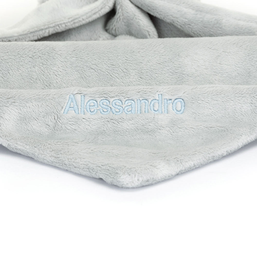 Jellycat Bashful Silver Bunny Personalized Soother Plush Baby Gift