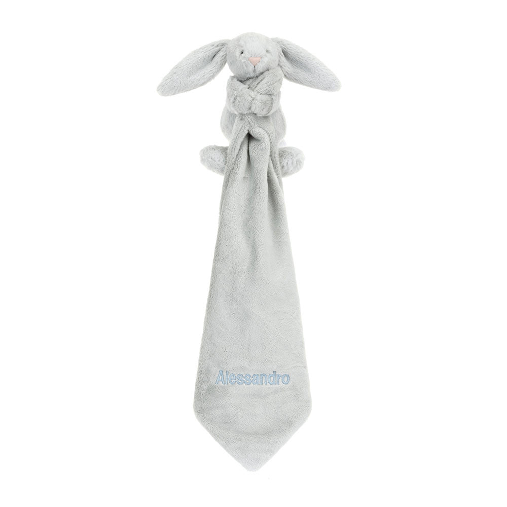 Jellycat Bashful Silver Bunny Personalized Soother Plush Baby Gift