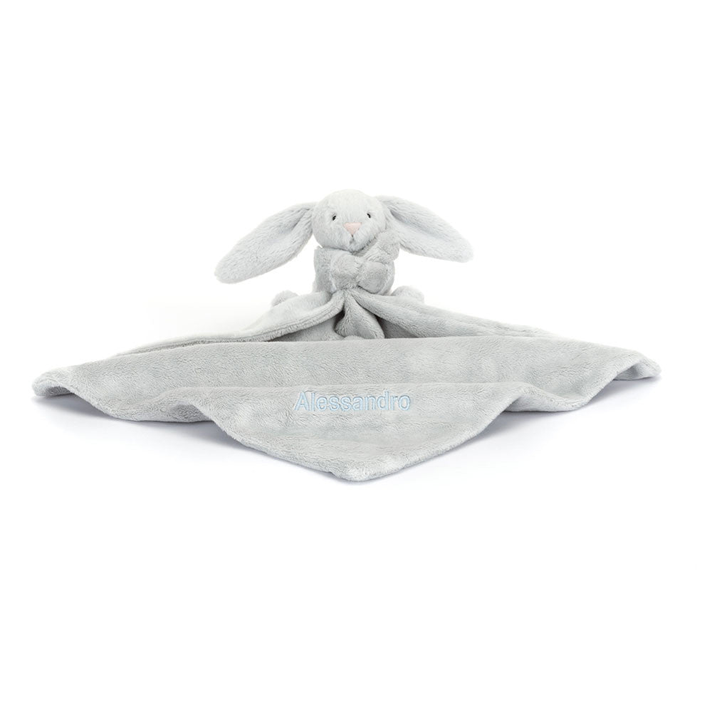 Jellycat Bashful Silver Bunny Personalized Soother Plush Baby Gift