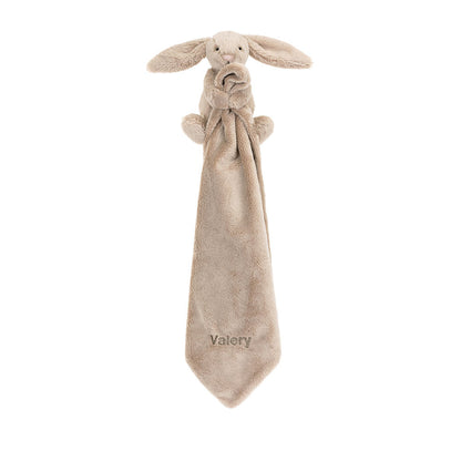 Personalised Bashful Beige Bunny Soother Soft Toy