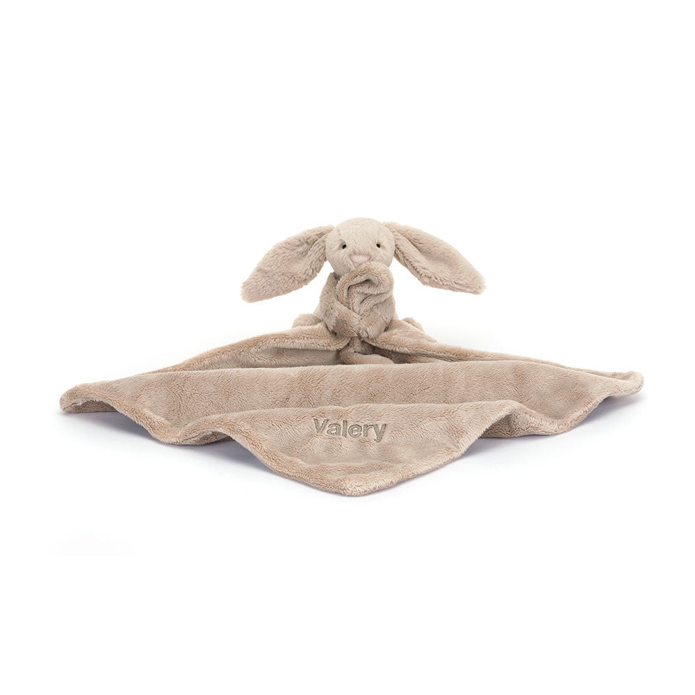 Personalised Bashful Beige Bunny Soother Soft Toy
