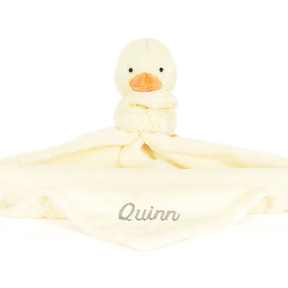 Jellycat Bashful Duckling Personalized Soft Baby Soother Toy