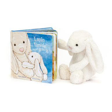 Jellycat Lapin Timide Veut Grandir Book and Bashful Cream Bunny