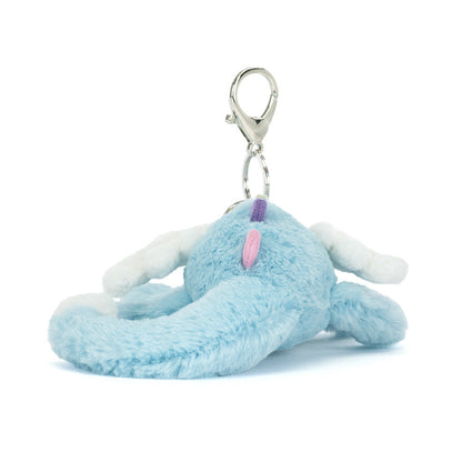 Jellycat Sky Dragon Bag Charm Mythical Creature Blue