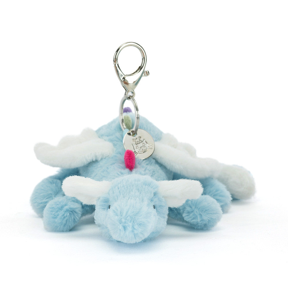 Jellycat Sky Dragon Bag Charm Mythical Creature Blue