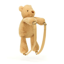 Jellycat Smudge Bear Backpack Honey Plush Slouchy Kids Bag