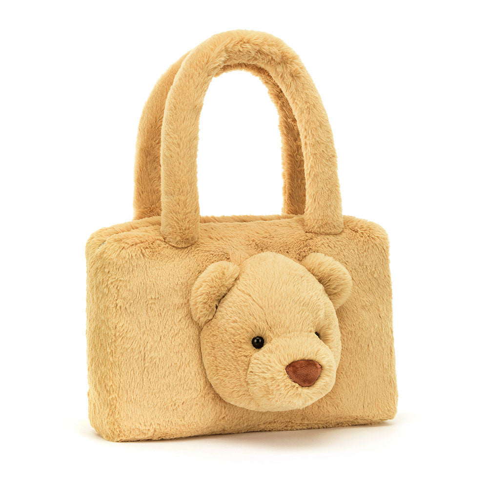 Jellycat Smudge Bear Tote Bag Soft Fur Finish