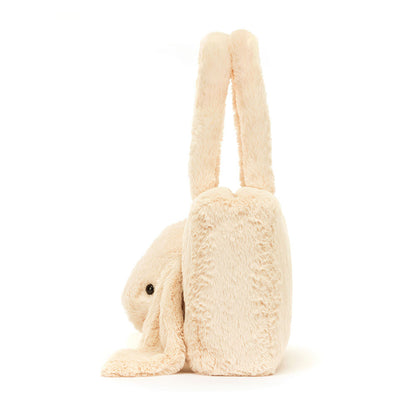 Jellycat Smudge Rabbit Tote Bag Plush Furry Handbag