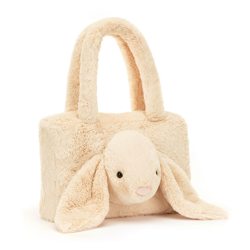 Jellycat Smudge Rabbit Tote Bag Plush Furry Handbag